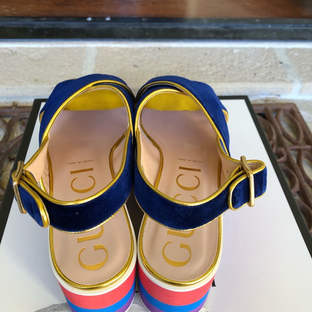 NIB Gucci Softy Velvet women’s platform sz 40 - Picture 3 of 8